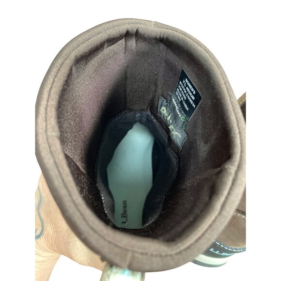 L.L. Bean Tex 2.5 Womans Brown Black Waterproof Winter Boots Sz 7.5M SKU 9402 - Picture 11 of 14